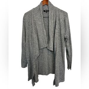 Lily Morgan Gray Open Front Waterfall Cardigan size XL